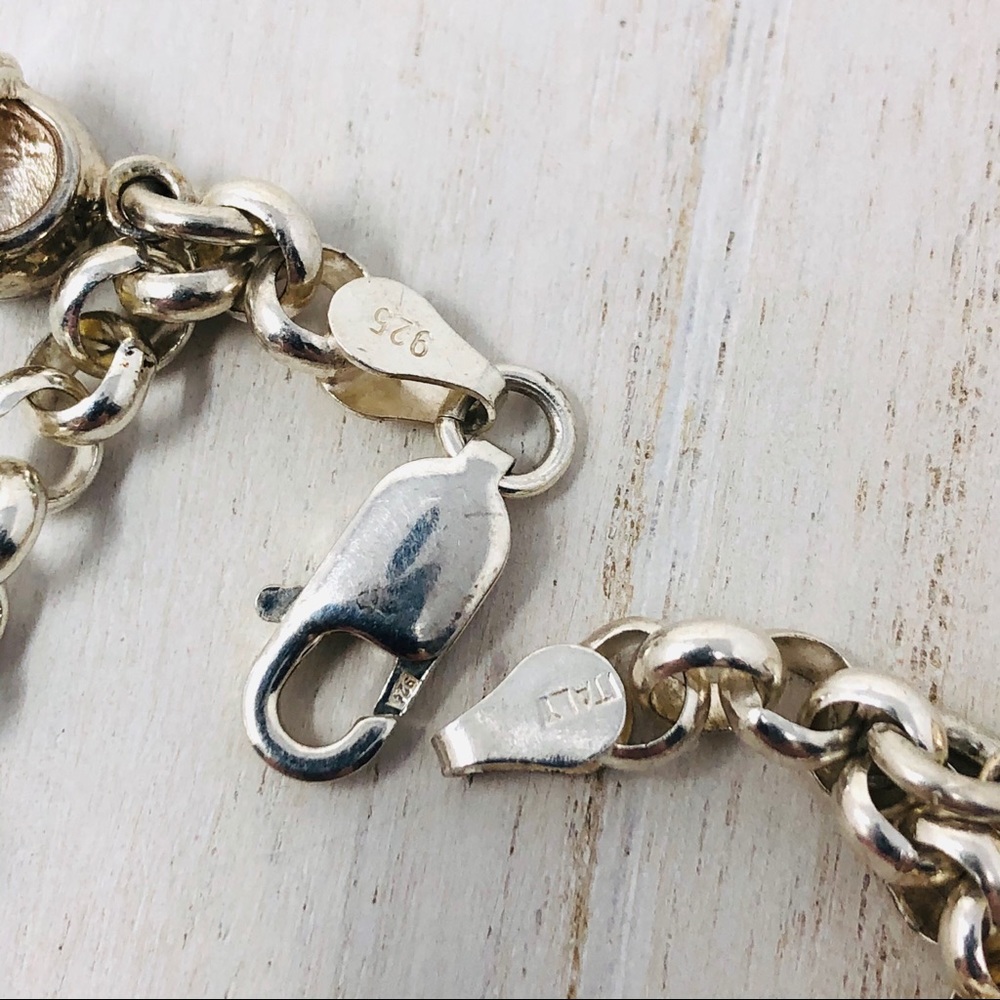 Alan K Millefiori Murano Sterling silver charm bracelet, rare - Picture 13 of 13
